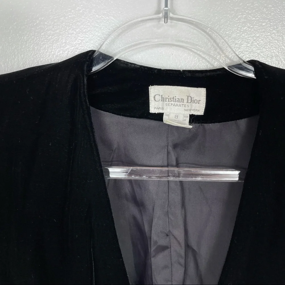 Vintage Christian Dior Separates velvet blazer/jacket - Picture 3 of 7